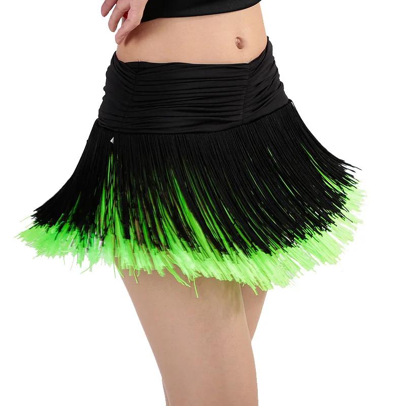 1pcs/lot woman tassel latin dancing skirt female fashion double color tassel waistchain